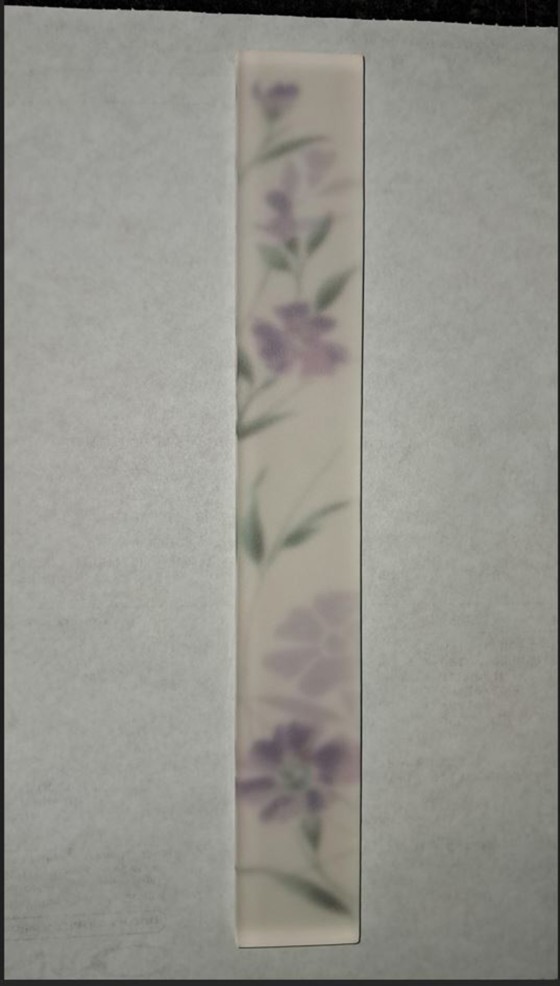 NB3199 Chelsea Floral Frosted Glass Listello 35x250mm - 11.5m²